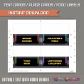 Star Wars Party Food Label or Star Wars Place Cards 