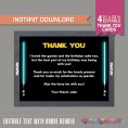 Star Wars Party Thank you Cards 
