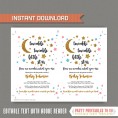 Twinkle Twinkle Little Star Baby Shower Invitation with FREE Backside!