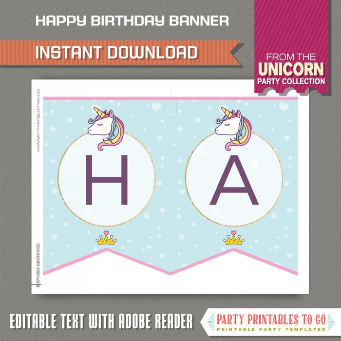 Unicorn Party Printables Pdf