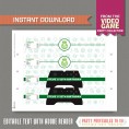 Video Game Party Bottle Labels (Green)