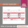 Video Game Party Standard size Chocolate Wrappers (Red) 