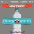 Vikings Party Printable Birthday Bottle Labels / Napkin Rings 