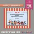 Vikings Party Invitation with FREE Thank you Card