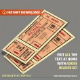 Vintage Style Baseball Ticket Invitation