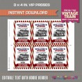 Vintage Train Party VIP Crew Pass 