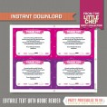 Little Chef Party Invitation with FREE Thank you Card  (Pink and Purple) 
