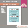 Airplane Party Ticket Invitation with FREE Thank you Card