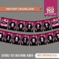 Rockstar Invitation & Party Decorations (Pink) 