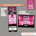 Rockstar Invitation & Party Decorations (Pink) 