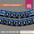Rockstar Invitation & Party Decorations (Blue) 