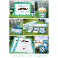 Little Man - Mustache Birthday Printable Collection & Invitation 