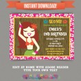 Hawaiian Luau Party Birthday Invitation with FREE thank you Card!