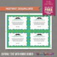 Little Man Invitation with FREE Thank you Card
