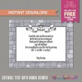 Medieval Knights Party Invitation with FREE Thank you Card