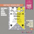Medieval Knights Party Invitation with FREE Thank you Card
