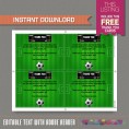 Soccer Ticket Invitation with FREE Thank you Card