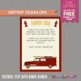 Fireman Invitation with FREE Thank you Card