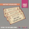 Movie Night Invitation with FREE Admission Tickets (Oscar)