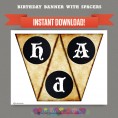 Pirates Party Printable Birthday Banner with Spacers