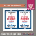 Race Car Birthday Invitation with FREE Thank you Cards! 
