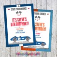 Race Car Birthday Party Printable Collection & Invitation 